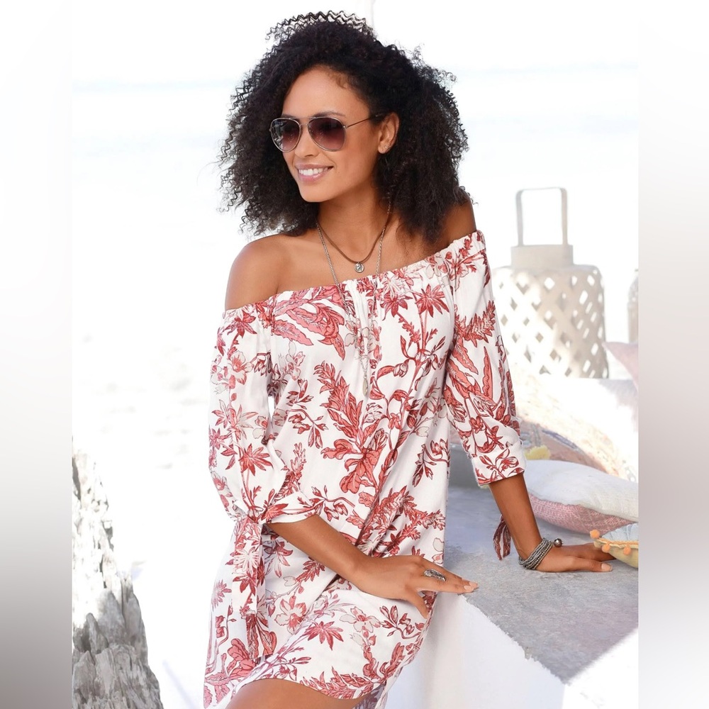 LASCANA Off Shoulder Flower Dress